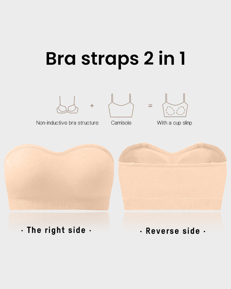 Non-Slip Bandeau Seamless Wireless Strapless Bra